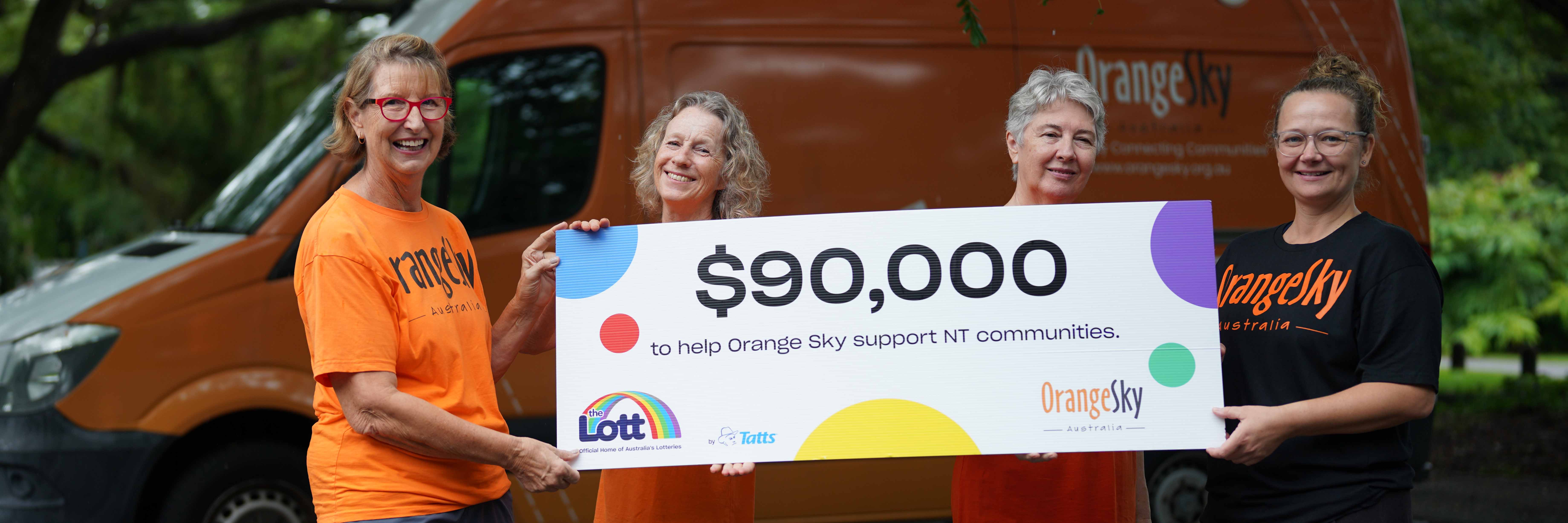 Our support for Orange Sky van and volunteers in Darwin Hero Image