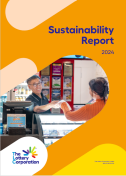 Orange preview cover of The Lottery Corporation Sustainability Report 2024